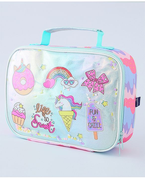 Pine Kids Utility Pouches Unicorn Print - Green