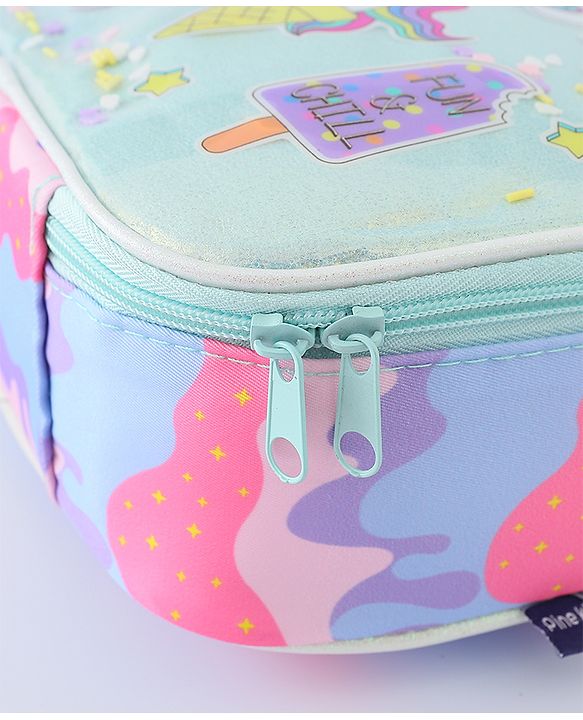 Pine Kids Utility Pouches Unicorn Print - Green