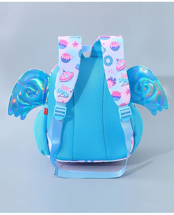 Babyhug Fashion Backpack with Wings - Blue