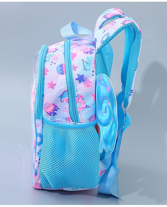 Babyhug Fashion Backpack with Wings - Blue