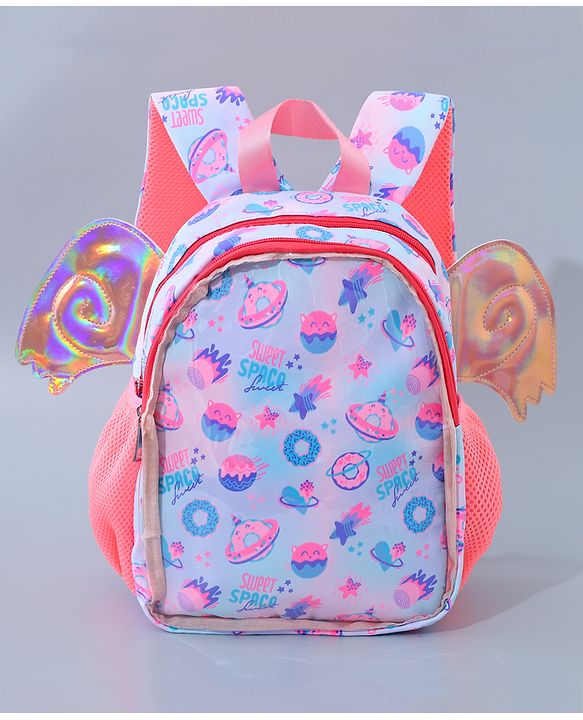 Babyhug Fashion Backpack with Wings - Blue