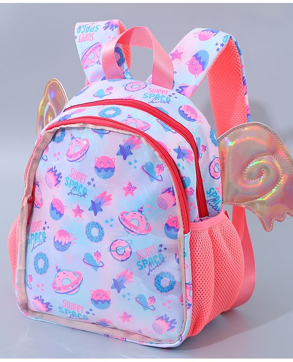 Babyhug Fashion Backpack with Wings - Blue