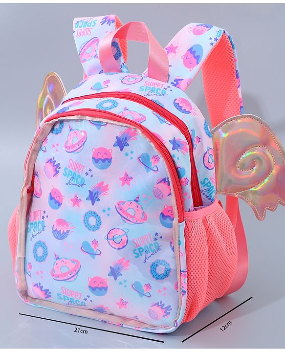 Babyhug Fashion Backpack with Wings - Blue