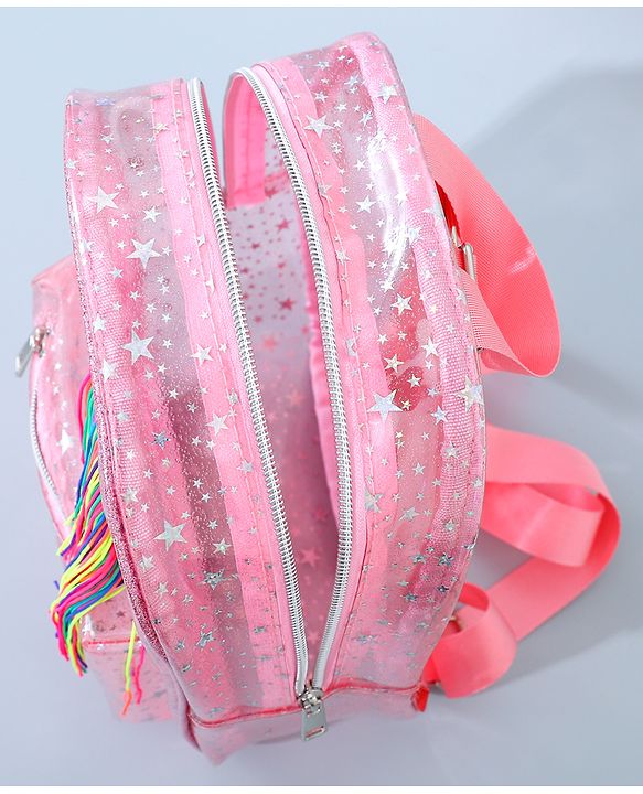 Babyhug Unicorn Fashion Backpack  Free Size - Pink