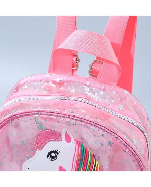Babyhug Unicorn Fashion Backpack  Free Size - Pink