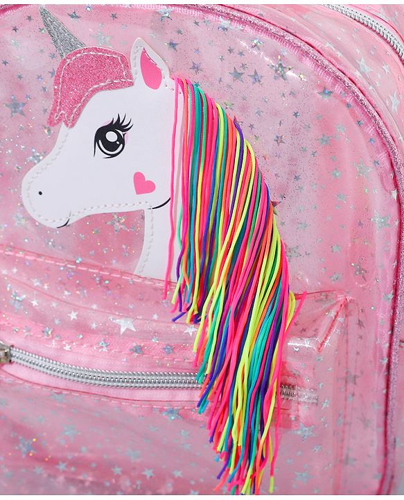 Babyhug Unicorn Fashion Backpack  Free Size - Pink
