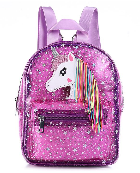 Babyhug Unicorn Fashion Backpack  Free Size - Pink