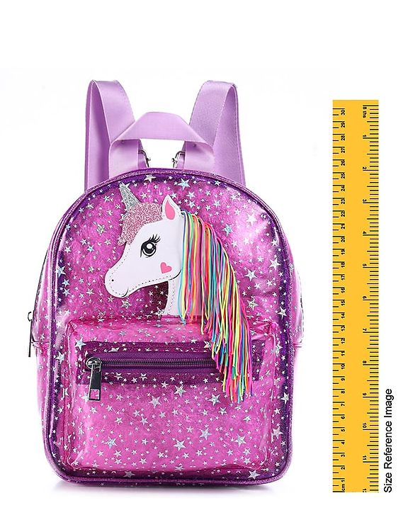 Babyhug Unicorn Fashion Backpack  Free Size - Pink