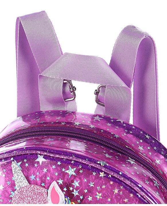 Babyhug Unicorn Fashion Backpack  Free Size - Pink