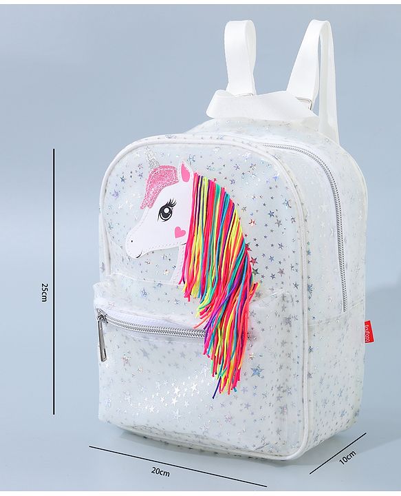Babyhug Unicorn Fashion Backpack  Free Size - Pink