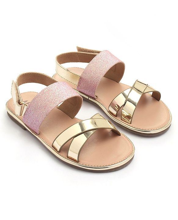 Pine Kids Sandals with Velcro Closure- Pink