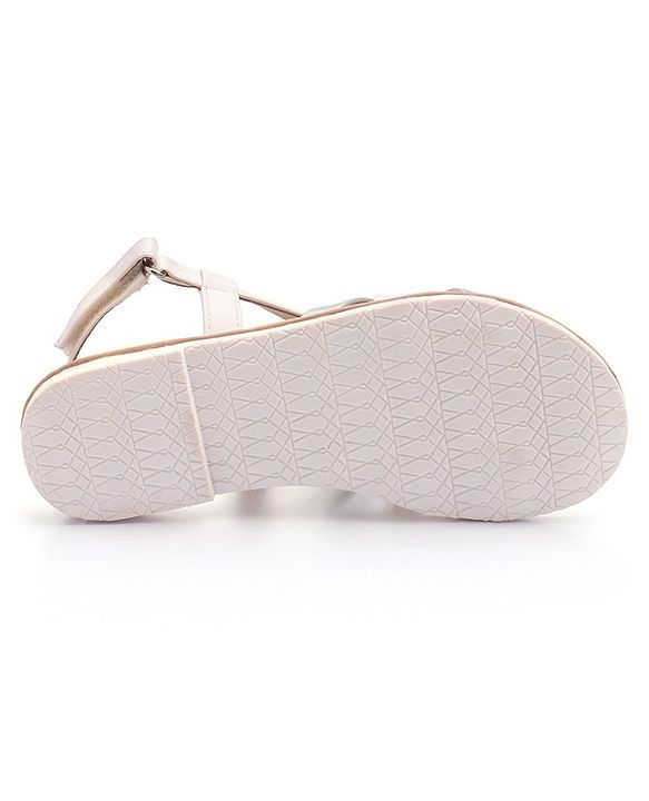 Pine Kids Sandals with Velcro Closure- Silver