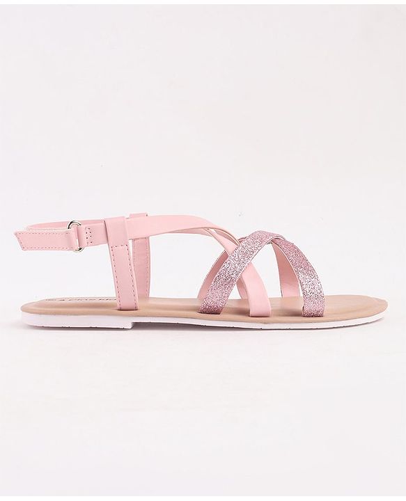 Pine Kids Sandals with Velcro Closure- Silver
