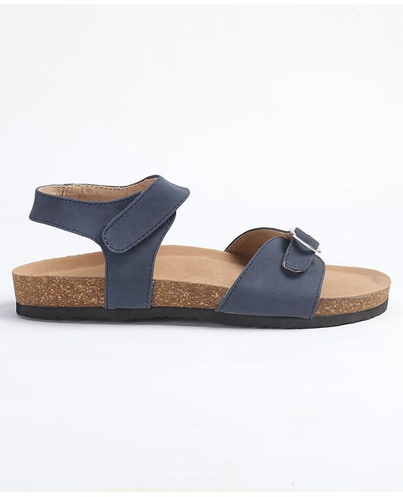 Pine Kids Sandals with Velcro Closure - Navy Blue