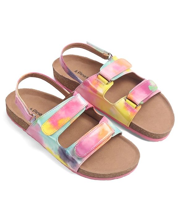 Pine Kids Sandals with Velcro Closure - Blue
