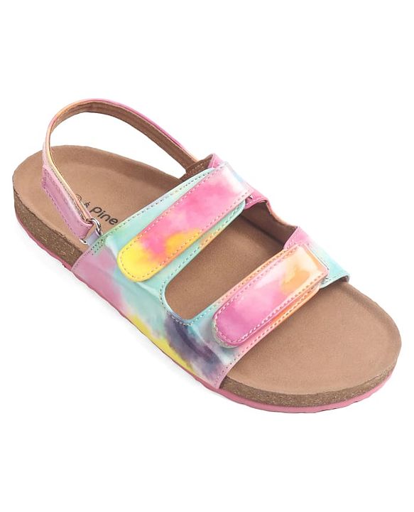 Pine Kids Sandals with Velcro Closure - Orange