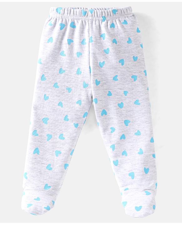 Babyhug Cotton Footed Bootie Leggings Striped & Panda Print Pack of 3 - White Blue & Orange