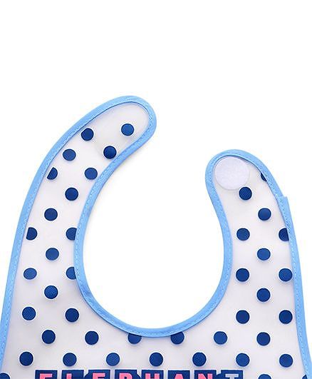 Babyhug Bibs Waterproof Elephant Print - Blue