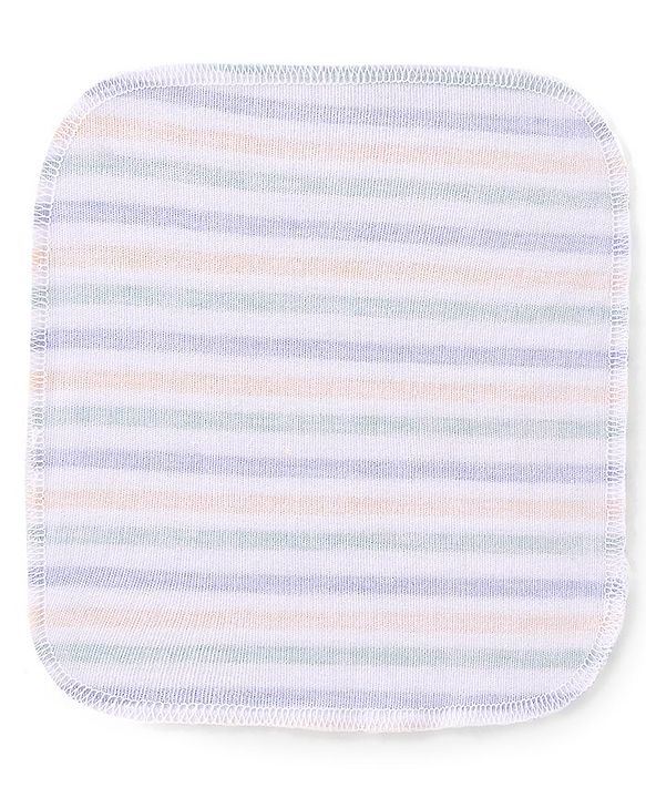 Babyhug Striped Wash Cloths Pack of 6- Multicolor