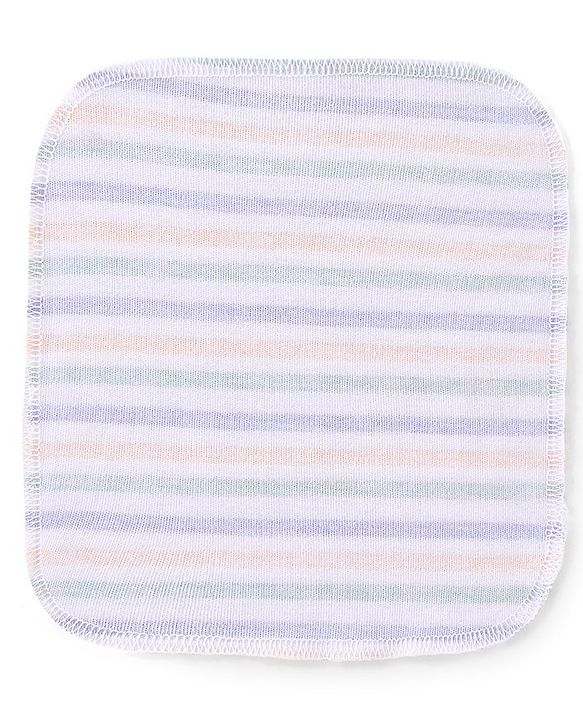 Babyhug Striped Wash Cloths Pack of 6- Multicolor