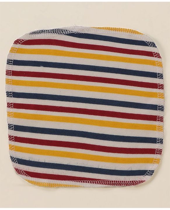 Babyhug Striped Wash Cloths Pack of 6- Multicolor