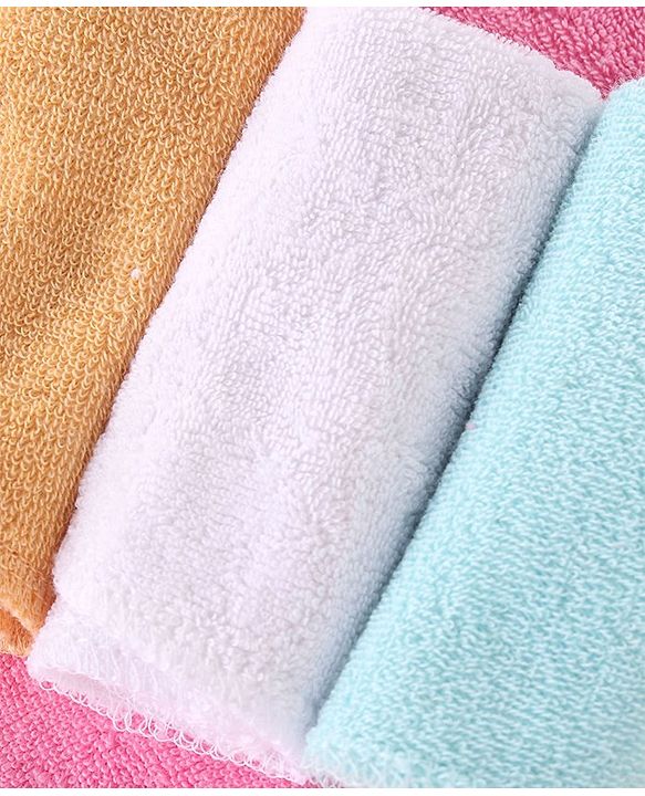 Babyhug Solid Colours Wash Clothes Pack of 6- Multicolor