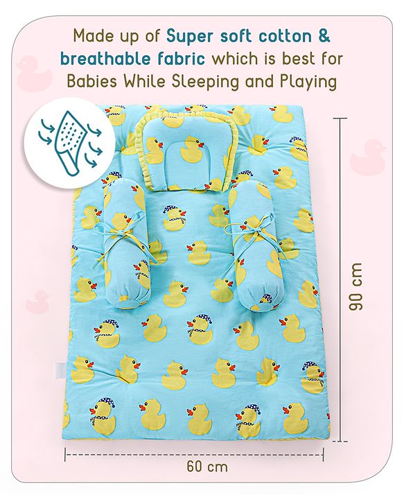 Babyhug Premium Bedding Super Save Combo Set of 3 Duck Print - Blue