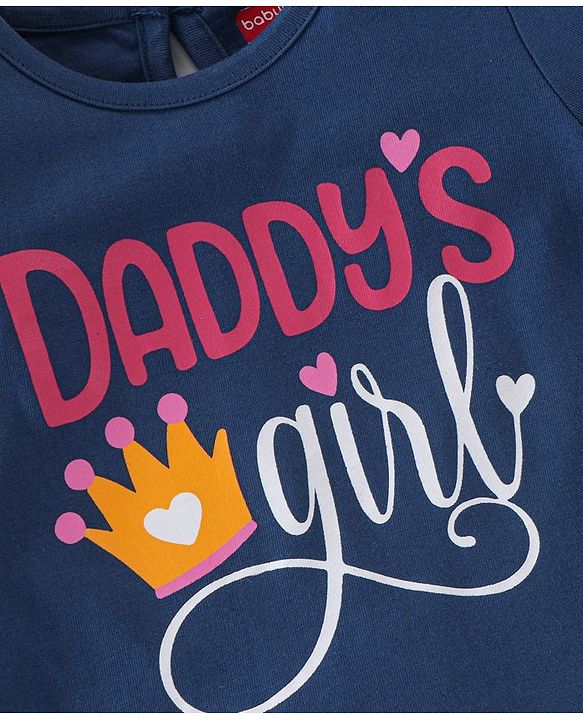 Babyhug 100% Cotton Knit Half Sleeves Tee With Floral & Text Graphics Pack of 5- Pink Grey & Blue