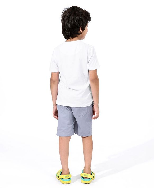 Pine Kids Cotton Half Sleeves T-Shirt Sailing Yacht Club Print - Snow White