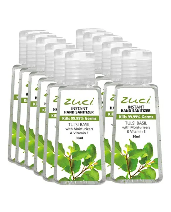 Zuci Tulsi Basil Hand Sanitizers Pack of 12 30 ml Each Online in