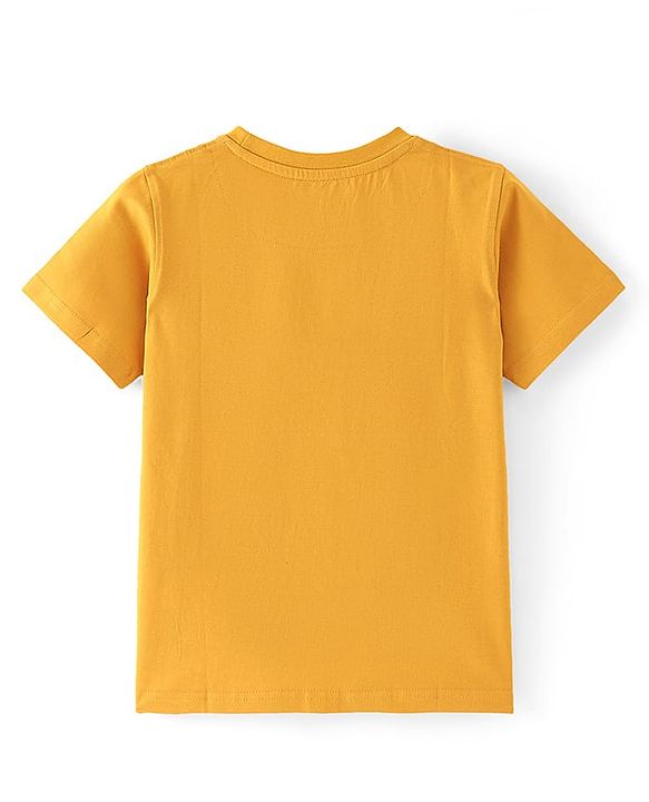 Pine Kids Half Sleeves Smash Printed T-Shirt - Old Gold