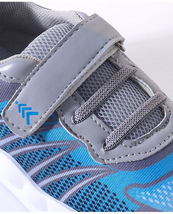 Pine Kids Velcro Closure Casual Shoes - Blue & Grey