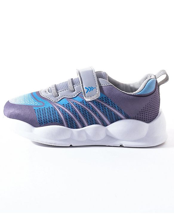 Pine Kids Velcro Closure Casual Shoes - Blue & Grey