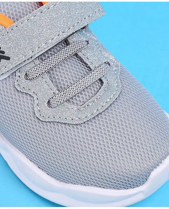Pine Kids Glittery Detailing Velcro Closure Causal Shoes - Grey