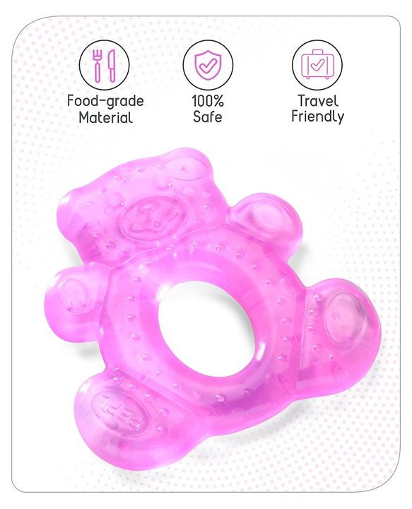 Babyhug Water Filled Teddy Shape Teether - Pink