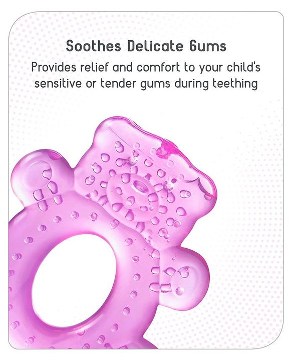 Babyhug Water Filled Teddy Shape Teether - Pink