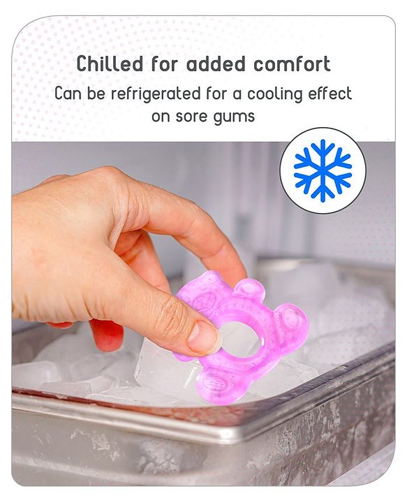 Babyhug Water Filled Teddy Shape Teether - Pink