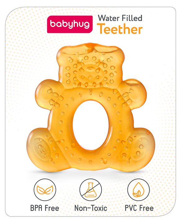 Babyhug Water Filled Teddy Shape Teether - Pink