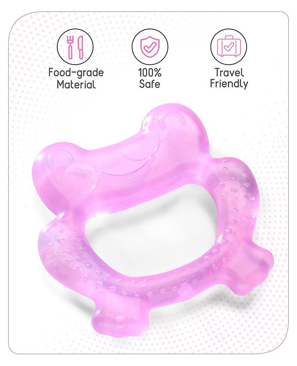 Babyhug Water Filled Frog Shape Teether -Pink