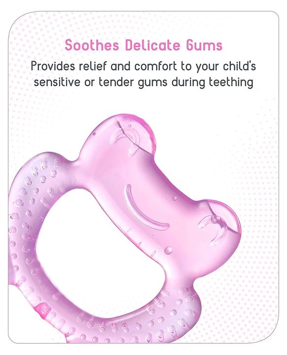 Babyhug Water Filled Frog Shape Teether -Pink