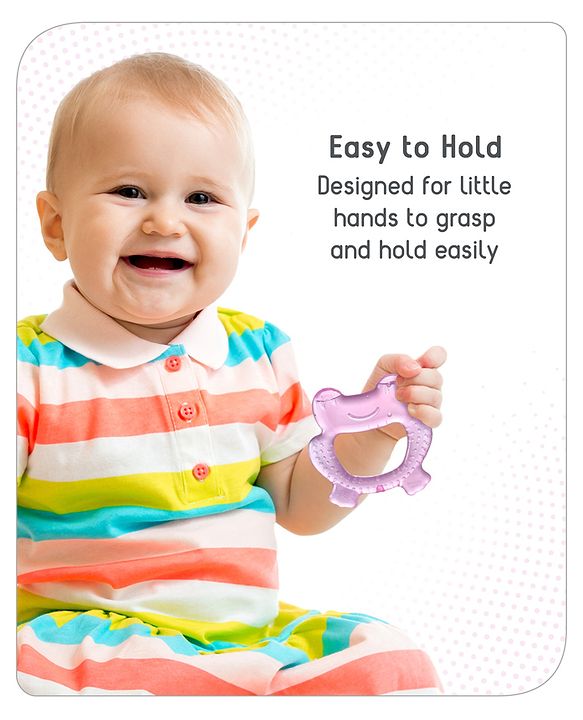 Babyhug Water Filled Frog Shape Teether -Pink