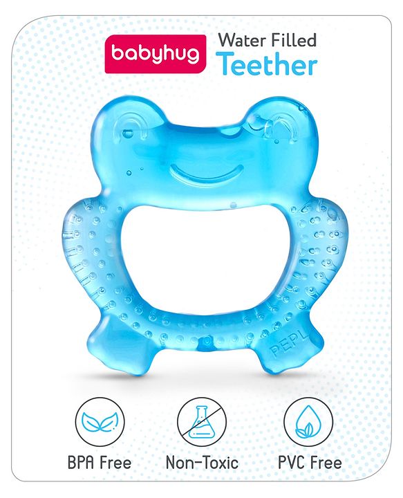 Babyhug Water Filled Frog Shape Teether -Pink