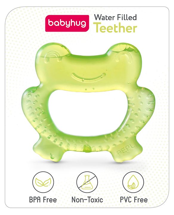 Babyhug Water Filled Frog Shape Teether -Pink