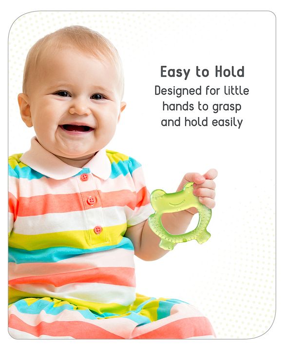Babyhug Water Filled Frog Shape Teether -Pink