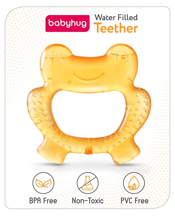 Babyhug Water Filled Frog Shape Teether -Pink