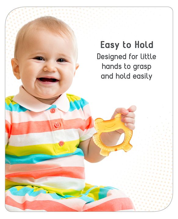 Babyhug Water Filled Frog Shape Teether -Pink