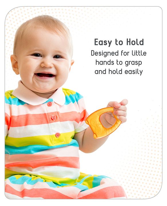 Babyhug Water Filled Owl Shape Teether -Orange