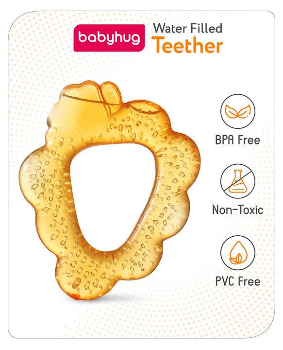 Babyhug Water Filled Cherry Shape Teether -Orange