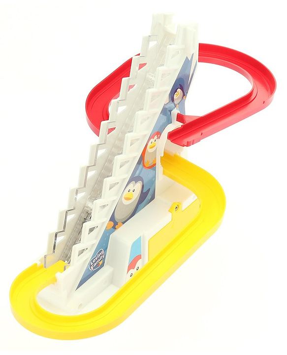 Babyhug Happy Penguin Track Playset with Music & Lights Multicolor |Racing Track With Penguins Climbing & Sliding | Encourage Active Play & Visual Tracking skill Development |Multicolor | BIS Certifed