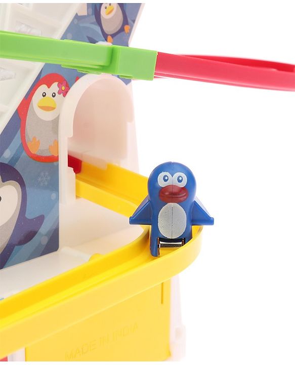 Babyhug Happy Penguin Track Playset with Music & Lights Multicolor |Racing Track With Penguins Climbing & Sliding | Encourage Active Play & Visual Tracking skill Development |Multicolor | BIS Certifed